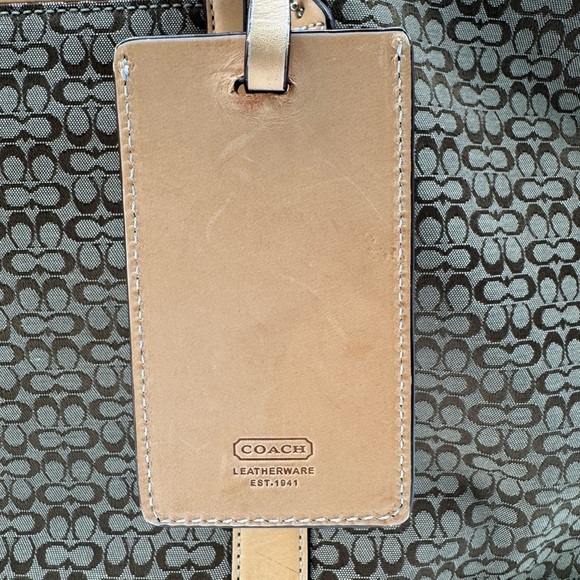 Coach Signature Brown and Tan Tote - Picture 4 of 13